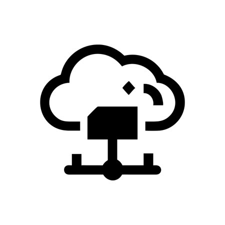 Flat style Cloud Computing Icon vector illustration for User Interface documents websites and mobile applicationsのイラスト素材