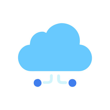 Flat style Cloud Computing Icon vector illustration for User Interface documents websites and mobile applicationsのイラスト素材
