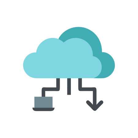 Flat style Cloud Computing Icon vector illustration for User Interface documents websites and mobile applicationsのイラスト素材