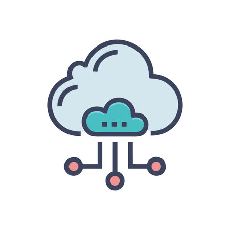 Flat style Cloud Computing Icon vector illustration for User Interface documents websites and mobile...