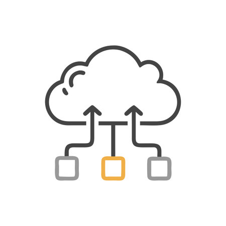 Flat style Cloud Computing Icon vector illustration for User Interface documents websites and mobile...