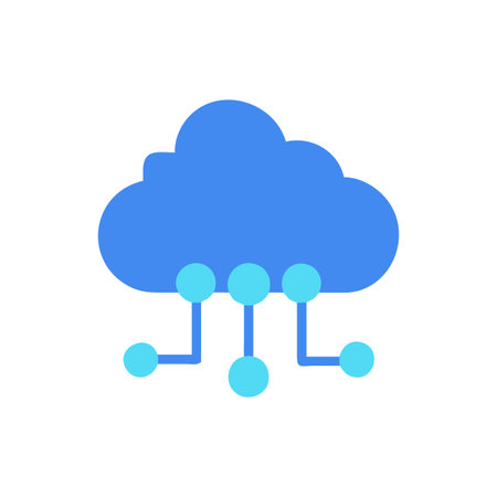 Flat style Cloud Computing Icon vector illustration for User Interface documents websites and mobile applicationsのイラスト素材