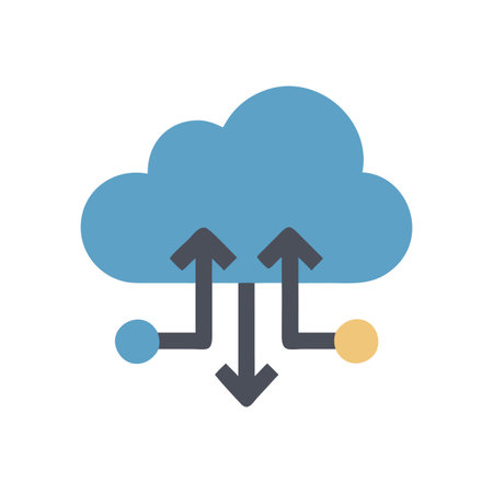 Flat style Cloud Computing Icon vector illustration for User Interface documents websites and mobile...