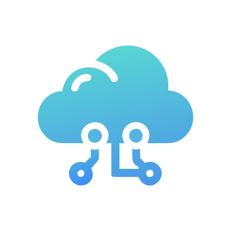 Flat style Cloud Computing Icon vector illustration for User Interface documents websites and mobile applicationsのイラスト素材
