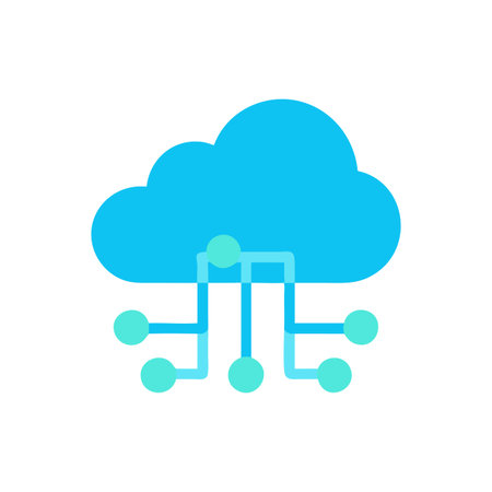 Flat style Cloud Computing Icon vector illustration for User Interface documents websites and mobile applicationsのイラスト素材