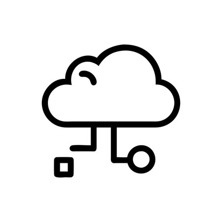Flat style Cloud Computing Icon vector illustration for User Interface documents websites and mobile applicationsのイラスト素材