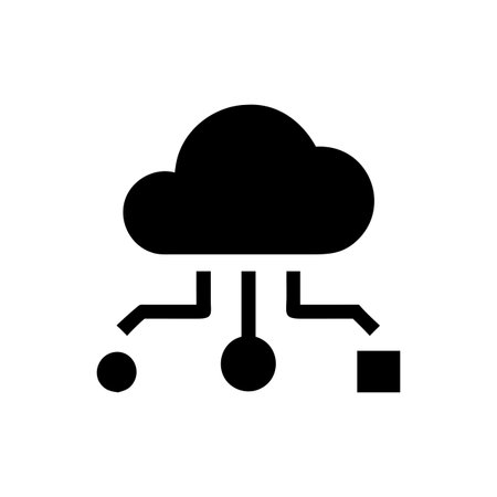 Flat style Cloud Computing Icon vector illustration for User Interface documents websites and mobile applicationsのイラスト素材