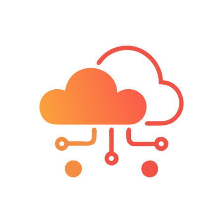 Flat style Cloud Computing Icon vector illustration for User Interface documents websites and mobile applicationsのイラスト素材