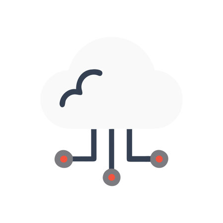 Flat style Cloud Computing Icon vector illustration for User Interface documents websites and mobile applicationsのイラスト素材