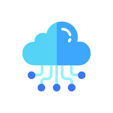 Flat style Cloud Computing Icon vector illustration for User Interface documents websites and mobile...
