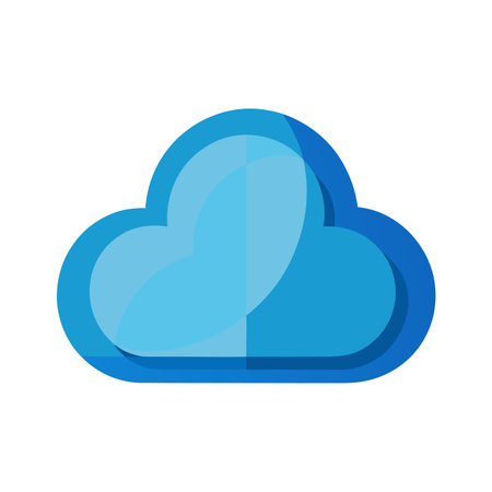 Flat style Cloud Computing Icon vector illustration for User Interface documents websites and mobile applicationsのイラスト素材