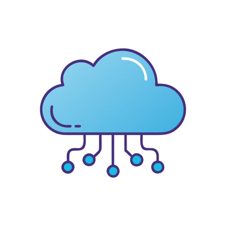 Flat style Cloud Computing Icon vector illustration for User Interface documents websites and mobile...