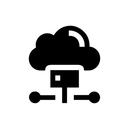Flat style Cloud Computing Icon vector illustration for User Interface documents websites and mobile applicationsのイラスト素材