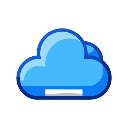 Flat style Cloud Computing Icon vector illustration for User Interface documents websites and mobile applicationsのイラスト素材