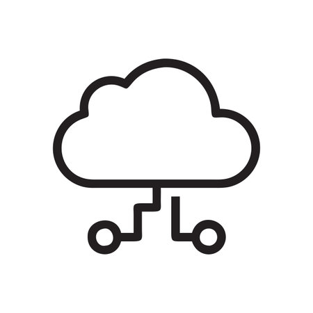 Flat style Cloud Computing Icon vector illustration for User Interface documents websites and mobile applicationsのイラスト素材