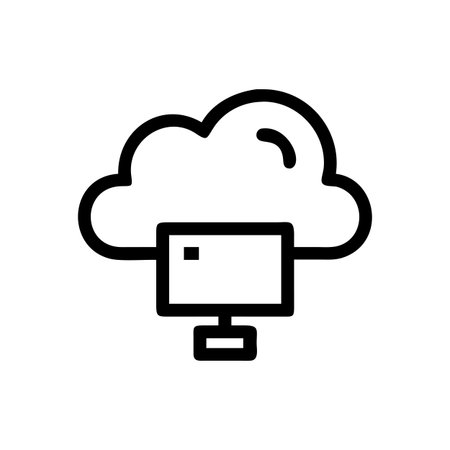 Flat style Cloud Computing Icon vector illustration for User Interface documents websites and mobile applicationsのイラスト素材