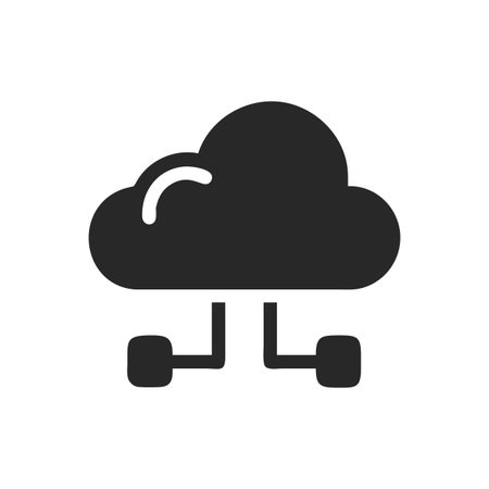 Flat style Cloud Computing Icon vector illustration for User Interface documents websites and mobile applicationsのイラスト素材