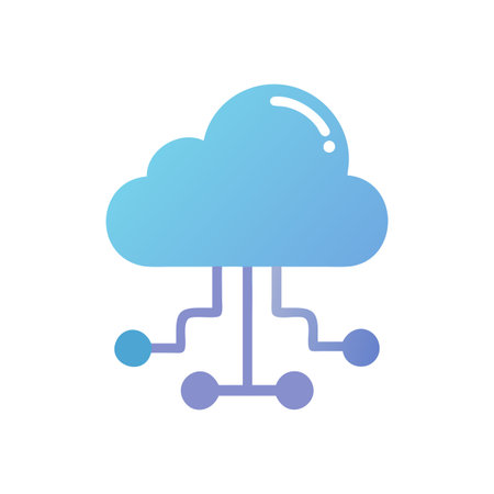 Flat style Cloud Computing Icon vector illustration for User Interface documents websites and mobile applicationsのイラスト素材