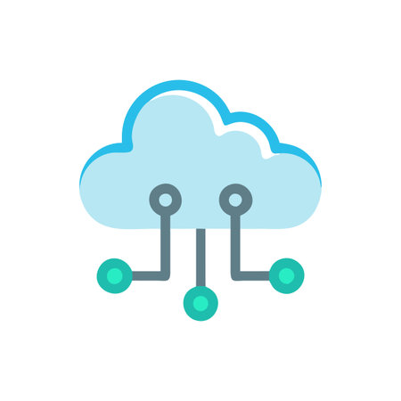 Flat style Cloud Computing Icon vector illustration for User Interface documents websites and mobile applicationsのイラスト素材