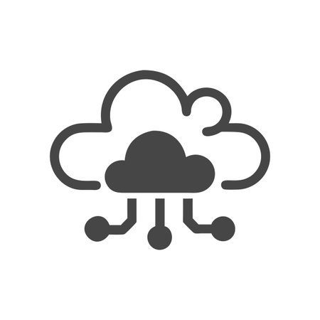 Flat style Cloud Computing Icon vector illustration for User Interface documents websites and mobile applicationsのイラスト素材