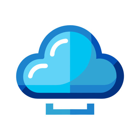 Flat style Cloud Computing Icon vector illustration for User Interface documents websites and mobile applicationsのイラスト素材