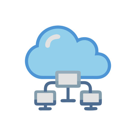 Flat style Cloud Computing Icon vector illustration for User Interface documents websites and mobile...