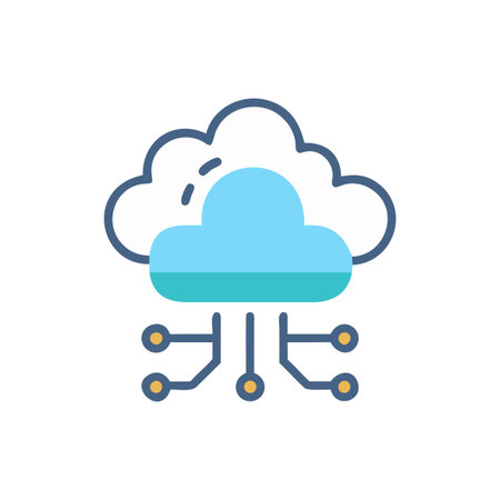 Flat style Cloud Computing Icon vector illustration for User Interface documents websites and mobile...