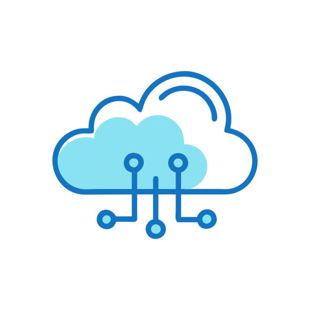 Flat style Cloud Computing Icon vector illustration for User Interface documents websites and mobile applicationsのイラスト素材