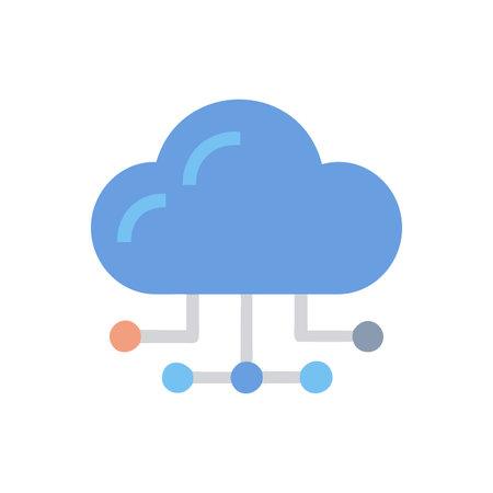 Flat style Cloud Computing Icon vector illustration for User Interface documents websites and mobile applicationsのイラスト素材