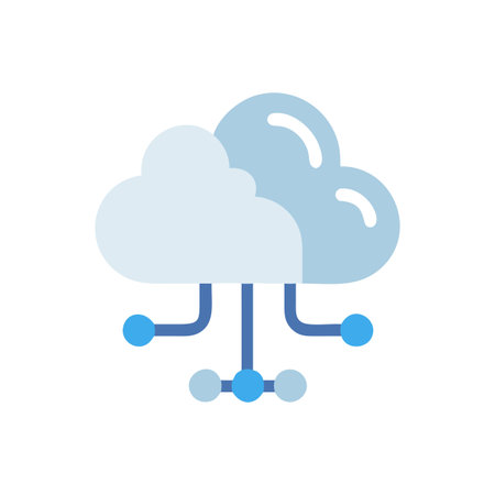 Flat style Cloud Computing Icon vector illustration for User Interface documents websites and mobile applicationsのイラスト素材