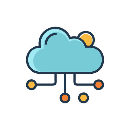 Flat style Cloud Computing Icon vector illustration for User Interface documents websites and mobile...