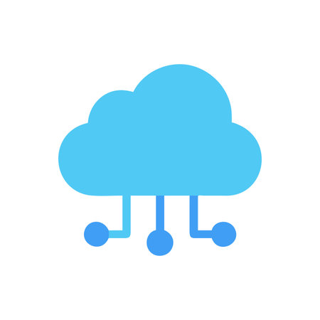 Flat style Cloud Computing Icon vector illustration for User Interface documents websites and mobile applicationsのイラスト素材