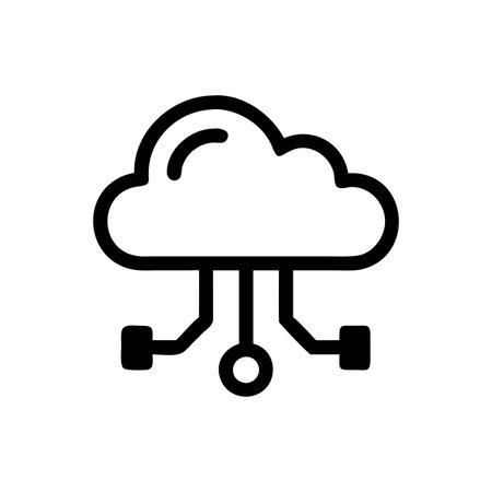 Flat style Cloud Computing Icon vector illustration for User Interface documents websites and mobile applicationsのイラスト素材