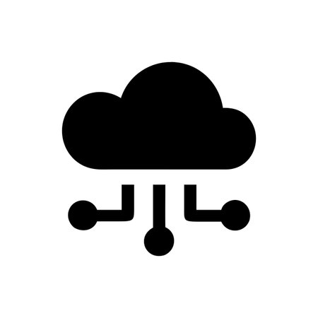 Flat style Cloud Computing Icon vector illustration for User Interface documents websites and mobile applicationsのイラスト素材