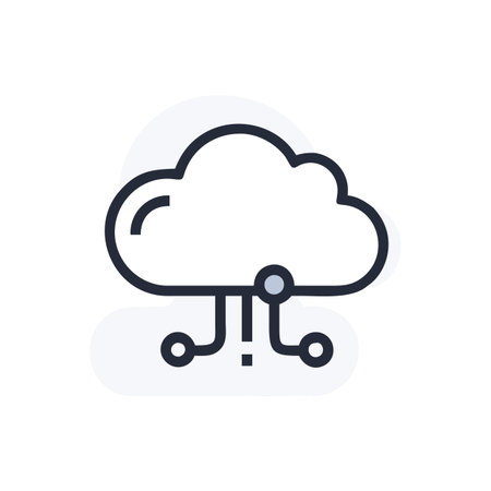 Flat style Cloud Computing Icon vector illustration for User Interface documents websites and mobile applicationsのイラスト素材