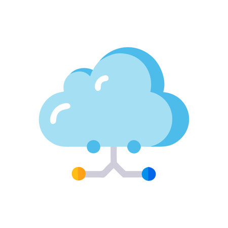 Flat style Cloud Computing Icon vector illustration for User Interface documents websites and mobile applicationsのイラスト素材