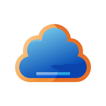 Flat style Cloud Computing Icon vector illustration for User Interface documents websites and mobile applicationsのイラスト素材