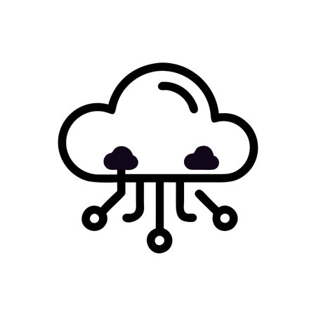 Flat style Cloud Computing Icon vector illustration for User Interface documents websites and mobile applicationsのイラスト素材