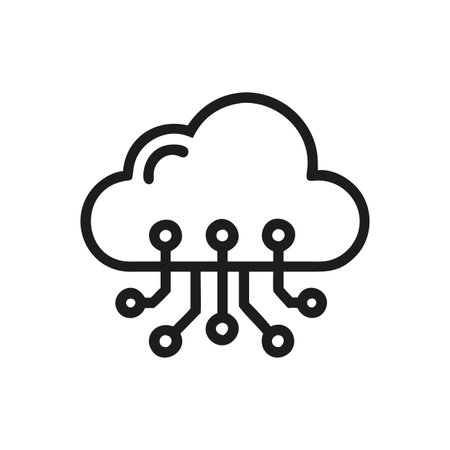 Flat style Cloud Computing Icon vector illustration for User Interface documents websites and mobile applicationsのイラスト素材