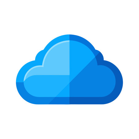Flat style Cloud Computing Icon vector illustration for User Interface documents websites and mobile applicationsのイラスト素材