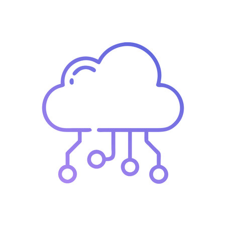 Flat style Cloud Computing Icon vector illustration for User Interface documents websites and mobile...