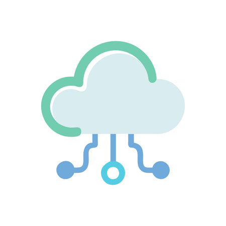 Flat style Cloud Computing Icon vector illustration for User Interface documents websites and mobile applicationsのイラスト素材