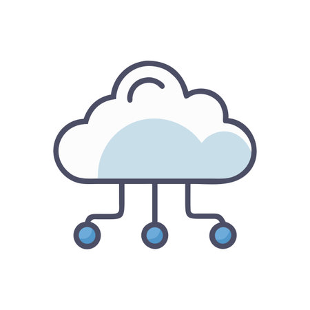 Flat style Cloud Computing Icon vector illustration for User Interface documents websites and mobile...