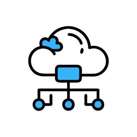 Flat style Cloud Computing Icon vector illustration for User Interface documents websites and mobile...