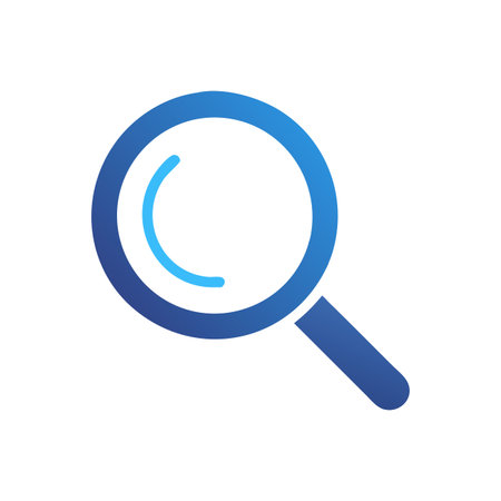 Flat style Magnifying Glass Icon vector illustration for User Interface documents websites and mobile applicationsのイラスト素材