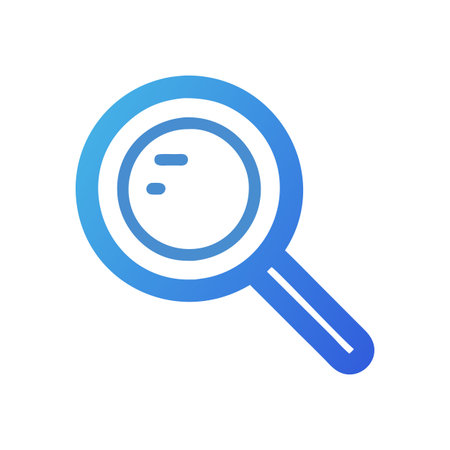 Flat style Magnifying Glass Icon vector illustration for User Interface documents websites and mobile applicationsのイラスト素材