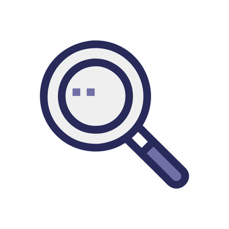 Flat style Magnifying Glass Icon vector illustration for User Interface documents websites and...