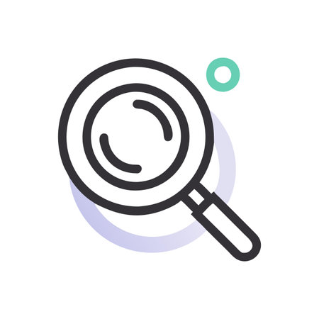 Flat style Magnifying Glass Icon vector illustration for User Interface documents websites and mobile applicationsのイラスト素材