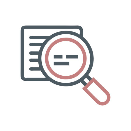Flat style Magnifying Glass Icon vector illustration for User Interface documents websites and mobile applicationsのイラスト素材