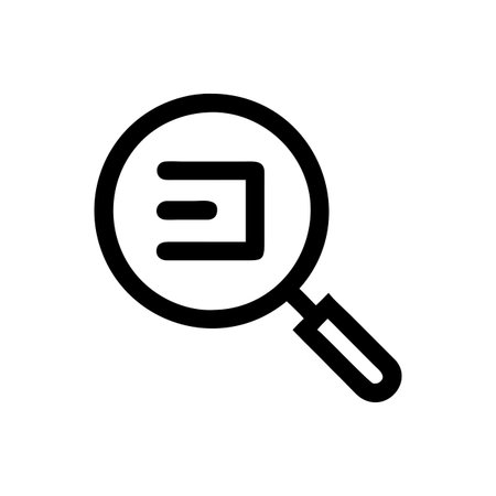 Flat style Magnifying Glass Icon vector illustration for User Interface documents websites and mobile applicationsのイラスト素材